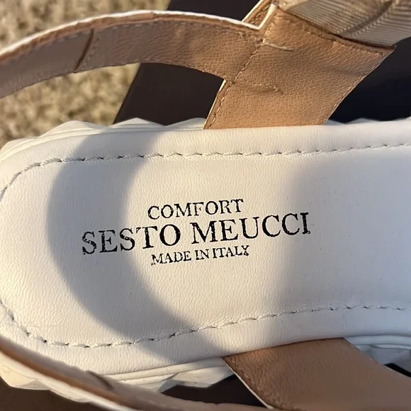 White Naplak comfort platform sandals,Size 7.Made in Italy.Brand new. - Picture 3 of 4